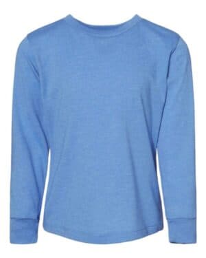 HEATHER COLUMBIA BLUE Bella canvas 3501T toddler jersey long sleeve tee