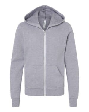 Bella canvas 3739Y youth sponge fleece full-zip hoodie