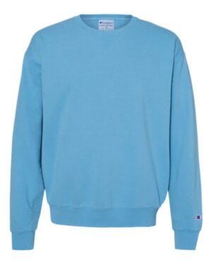 DELICATE BLUE Champion CD400 garment dyed crewneck sweatshirt