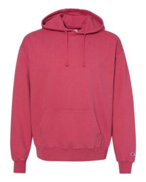 CRIMSON Champion CD450 garment dyed hooded sweatshirt