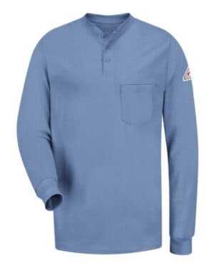 SEL2T long sleeve tagless henley shirt-tall sizes