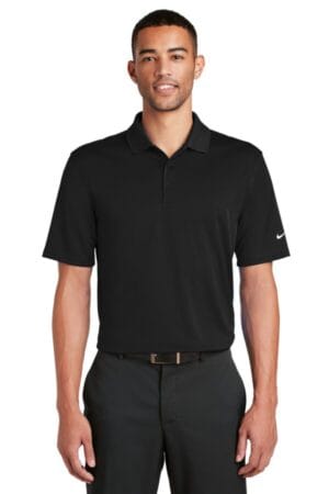 BLACK 838956 nike dri-fit classic fit players polo with flat knit collar