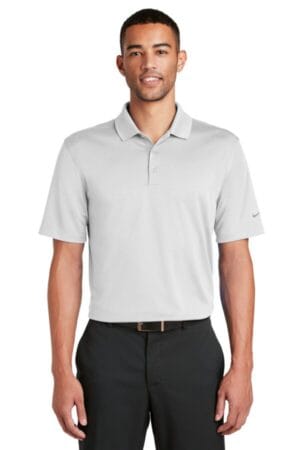 WHITE 838956 nike dri-fit classic fit players polo with flat knit collar
