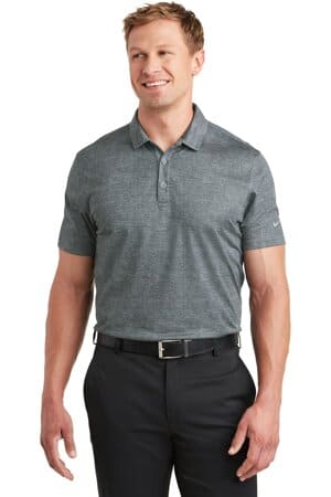 COOL GREY/ ANTHRACITE 838965 nike dri-fit crosshatch polo