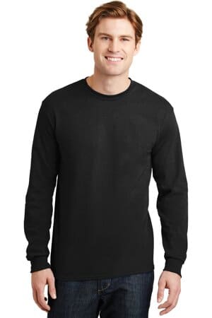 BLACK 8400 gildan-dryblend 50 cotton/50 poly long sleeve t-shirt