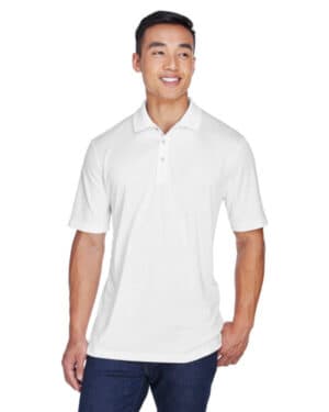 WHITE Ultraclub 8405 men's cool & dry sport polo