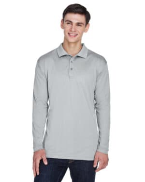 GREY Ultraclub 8405LS adult cool & dry sport long-sleeve polo