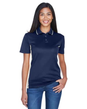 NAVY/ WHITE Ultraclub 8406L ladies' cool & dry sport two-tone polo