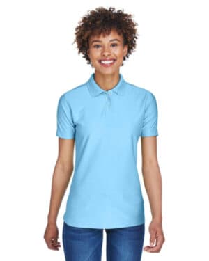 COLUMBIA BLUE Ultraclub 8414 ladies' cool & dry elite performance polo