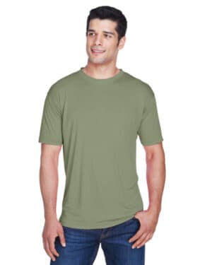 MILITARY GREEN 8420 men's cool & dry sport performance interlockt-shirt