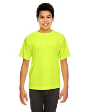 BRIGHT YELLOW 8420Y youth cool & dry sport performance interlockt-shirt