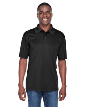 BLACK 8425 men's cool & dry sport performanceinterlock polo