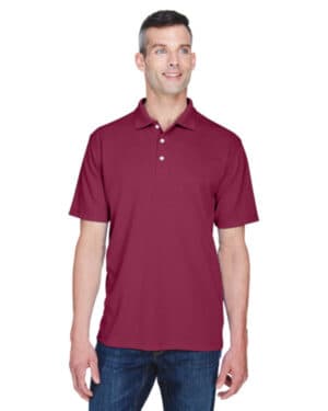 MAROON 8445 men's cool & dry stain-release performance polo