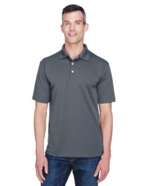 CHARCOAL 8445 men's cool & dry stain-release performance polo