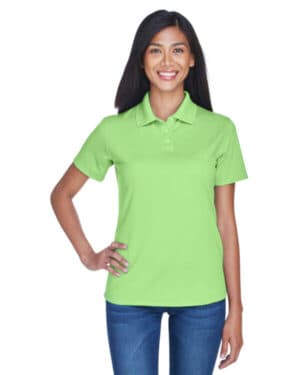 LIGHT GREEN 8445L ladies' cool & dry stain-release performance polo