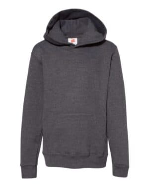 CHARCOAL HEATHER Hanes P473 ecosmart youth hooded sweatshirt