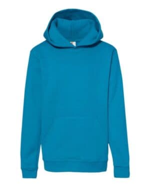 TEAL Hanes P473 ecosmart youth hooded sweatshirt