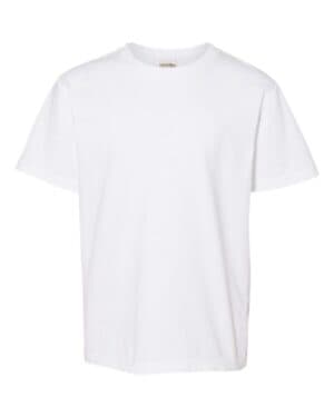 WHITE Comfortwash by hanes GDH175 garment-dyed youth t-shirt