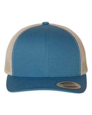 STEEL BLUE/ SILVER Yp classics 6606 retro trucker cap