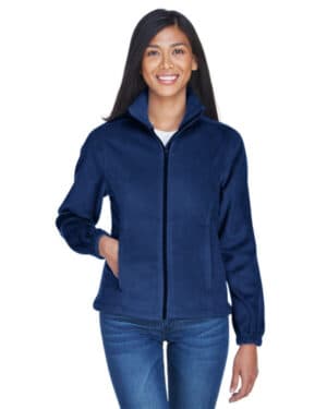 NAVY Ultraclub 8481 ladies' iceberg fleece full-zip jacket