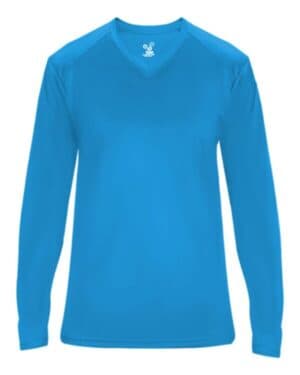 ELECTRIC BLUE 4064 ultimate softlock women's v-neck long sleeve t-shirt