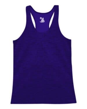 PURPLE TONAL BLEND Badger 4161 women's tonal blend racerback tank top
