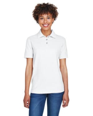 WHITE Ultraclub 8541 ladies' whisper piqu polo