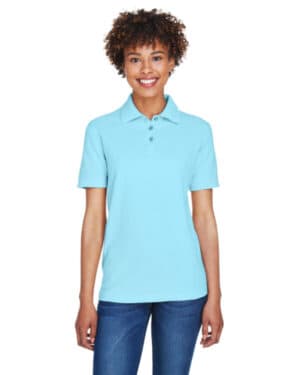 BABY BLUE Ultraclub 8541 ladies' whisper piqu polo