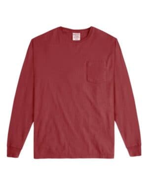 CAYENNE GDH250 garment-dyed long sleeve t-shirt with a pocket