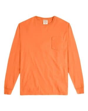 GDH250 garment-dyed long sleeve t-shirt with a pocket