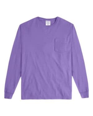 GDH250 garment-dyed long sleeve t-shirt with a pocket