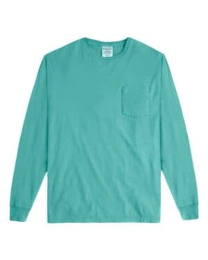 GDH250 garment-dyed long sleeve t-shirt with a pocket