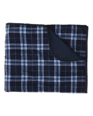NAVY/ COLUMBIA Boxercraft FB250 flannel blanket