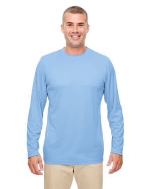 COLUMBIA BLUE Ultraclub 8622 men's cool & dry performance long-sleeve top