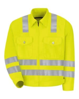 AB-FLUORESCENT YELLOW/ GREEN Red kap JY32T hi-visibility ike jacket-tall sizes