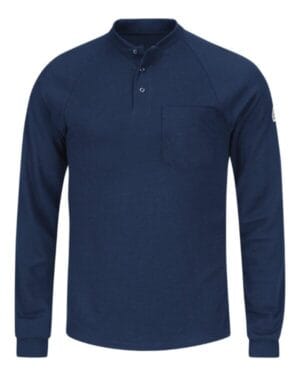 Bulwark SML2 long sleeve henley shirt-cooltouch2