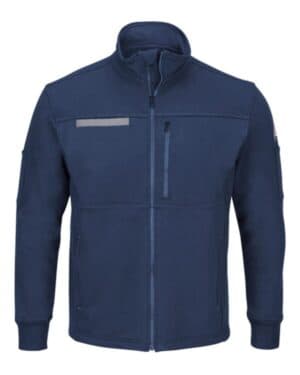 NAVY SEZ2T zip front fleece jacket-cotton /spandex blend-tall sizes
