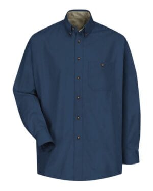 NAVY Red kap SC74 cotton contrast dress shirt