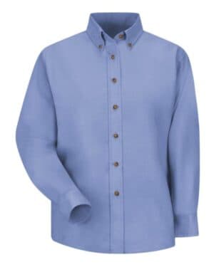 LIGHT BLUE Red kap SP91 women's poplin dress shirt