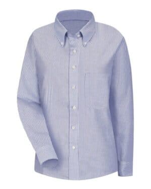 BLUE/ WHITE STRIPE Red kap SR71 women's executive dress shirt