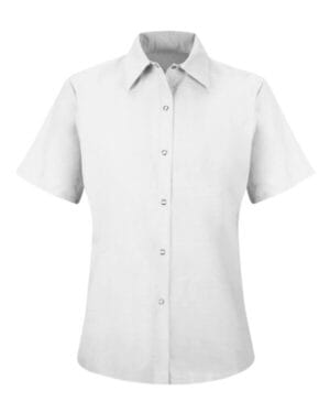 WHITE SP25 women's short sleeve specialized pocketless work shirt