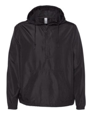 BLACK EXP54LWP unisex lightweight quarter-zip windbreaker pullover jacket