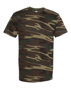 GREEN WOODLAND Code five 3907 camo tee