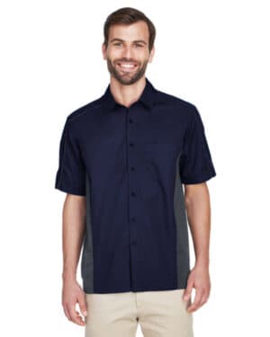 North end 87042 men's fuse colorblock twill shirt