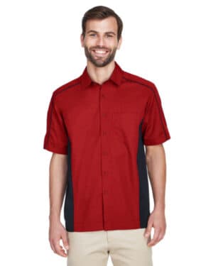 North end 87042 men's fuse colorblock twill shirt