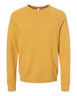 HEATHER MUSTARD 3901 unisex sponge fleece raglan crewneck sweatshirt