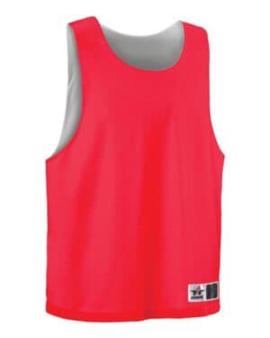 HOT CORAL/ WHITE Alleson athletic LP001W women's lacrosse reversible pinnie