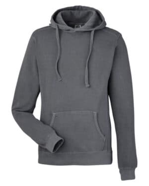 LEAD 8730JA unisex pigment dyed fleece hooded sweatshirt