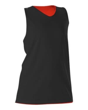 BLACK/ ORANGE Alleson athletic 506CRW women's reversible racerback tank