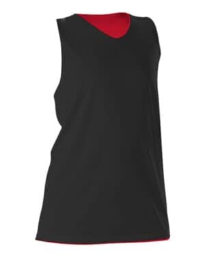 BLACK/ RED Alleson athletic 506CRW women's reversible racerback tank